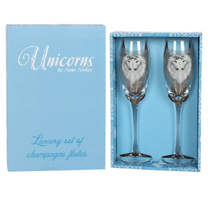 Unicorn Champagne Glasses Pair