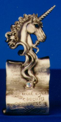 Unicorn Scroll Figurine