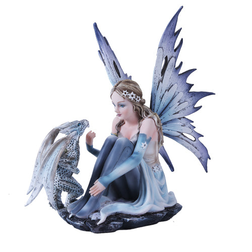 Winter Fairy with Dragon Figurine