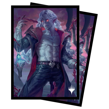 Tabletop card protectors with vampire man from Magic the Gathering