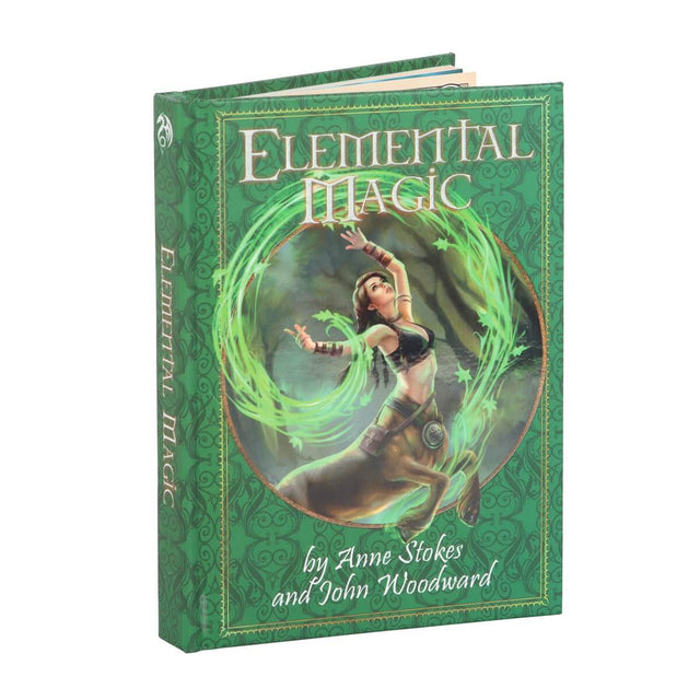 Elemental Magic book by Anne Stokes 7 John Woodward, with green cover showing a centaur wielding magic