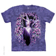 Purple t-shirt with a fairy/angel and floral design 