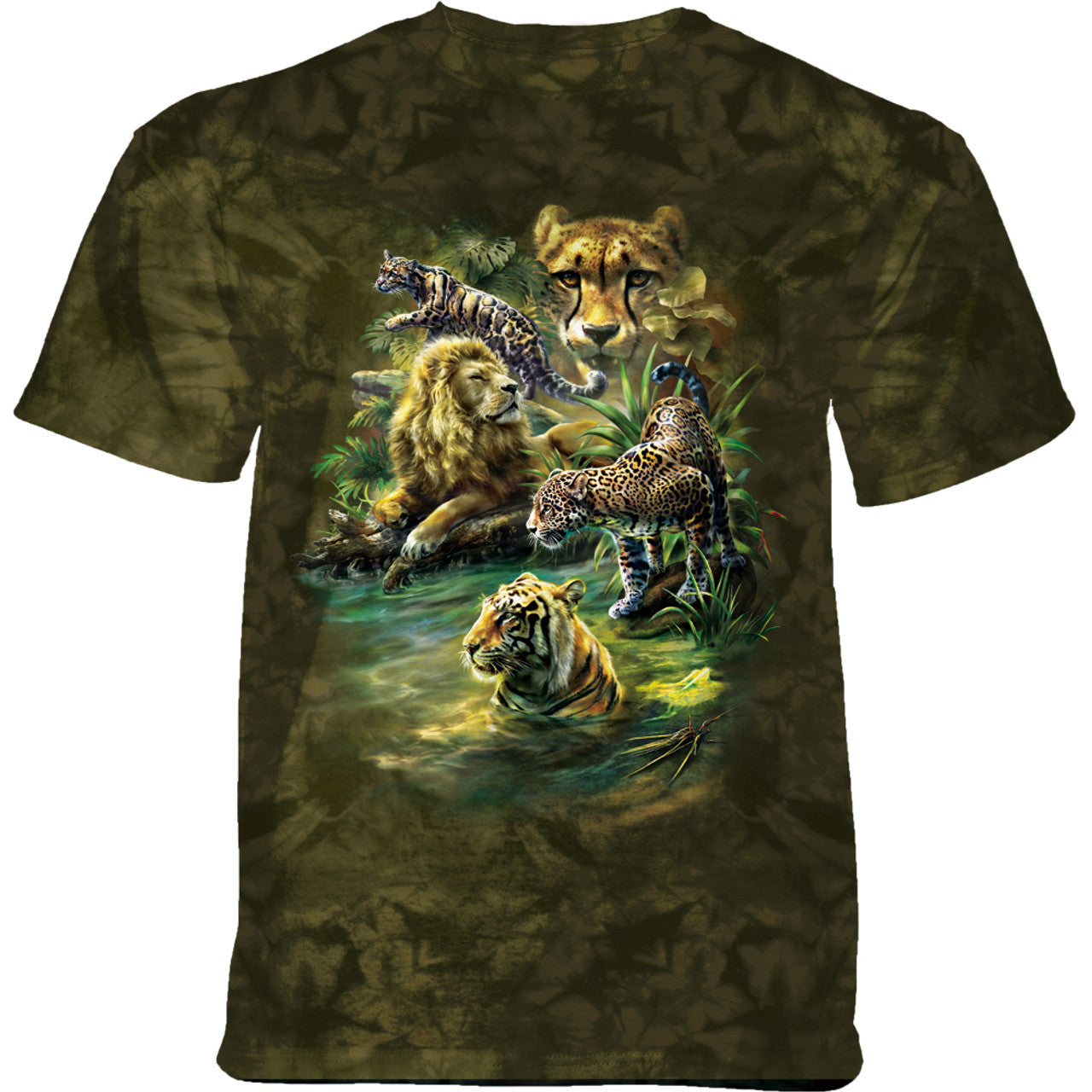 Big Cats Paradise T-Shirt - Fantasy Clothing and Gifts - Wildlife