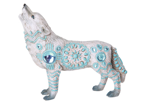 Native American Turquoise Wolf Figurine