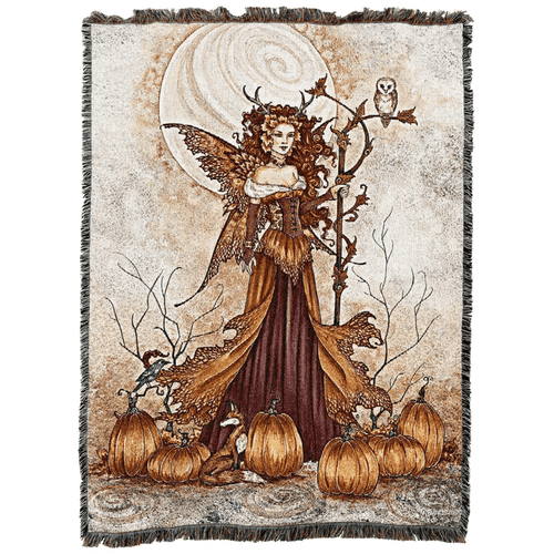 Pumpkin Queen Fairy Tapestry Blanket