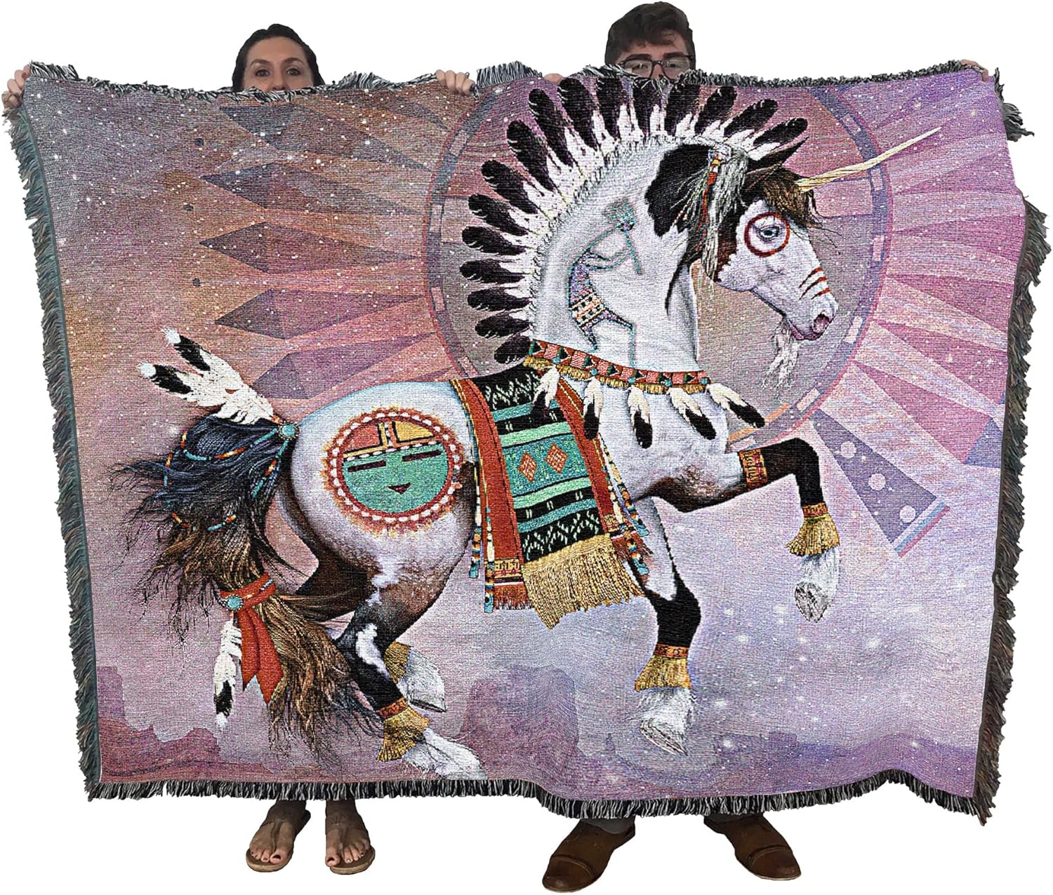 Kachina Horse Tapestry Blanket by Laurie Prindle - Fantasy Gifts