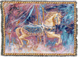 Tapestry blanket of a carousel horse