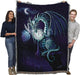 Dragon tapestry held by two adults to show large size