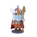 Cute figurine of Norse god Odin with helmet and staff, wearing eyepatch