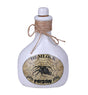 White ceramic decorative bottle labeled 'Hemlock Poison' with a spider design