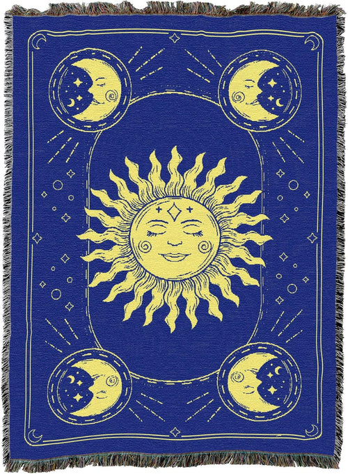 Sun & Moon Celestial Tapestry Blanket