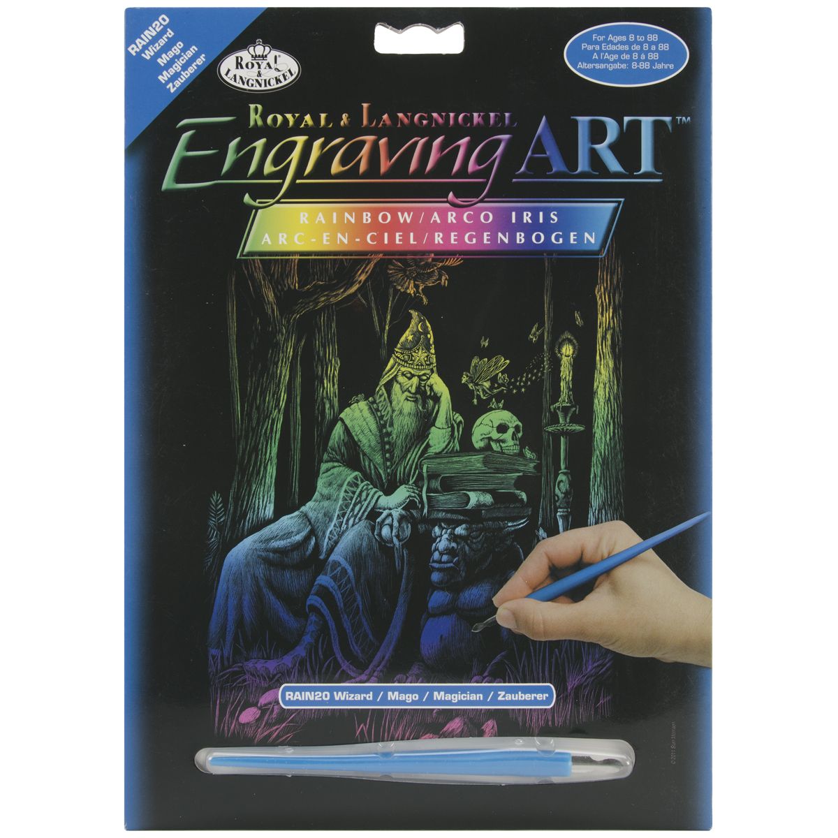 Royal & Langnickel Engraving Art package with a wizard design and engraving tool 