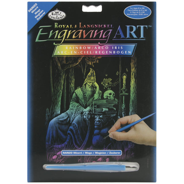 Royal & Langnickel Engraving Art package with a wizard design and engraving tool 
