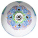 Peacock Aroma diffuser lamp with time and light settings, shown top down with blue purple and green design