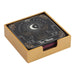 Boxed set of 4 tarot card coasters. The Moon in black shown on top