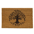 Natural colored doormat with black/dark brown Tree of Life design