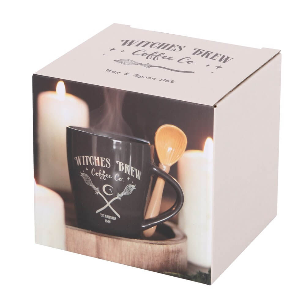 Witches Brew Coffee Co. Mug & Spoon Set - Witch Gifts - Drinkware