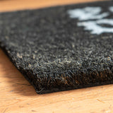 Coir (coconut fiber) top of doormat