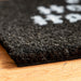 Coir (coconut fiber) top of doormat in black