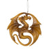 Ornament with golden dragon in a circular design