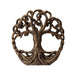 Tree of Life backflow cone incense burner with greenman face in faux-bronze. Shown from the back