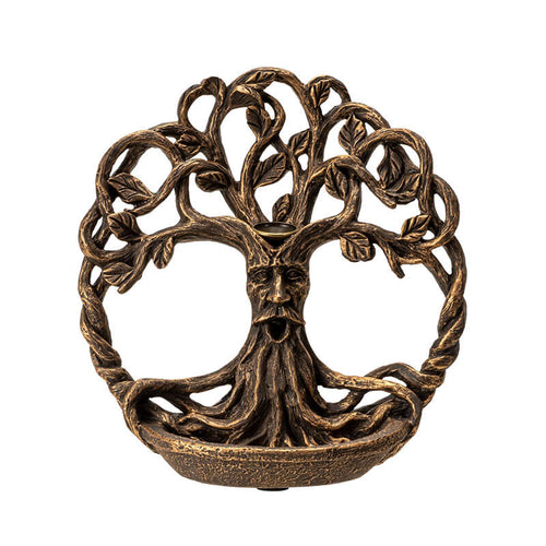 Tree of Life Greenman Backflow Incense Burner