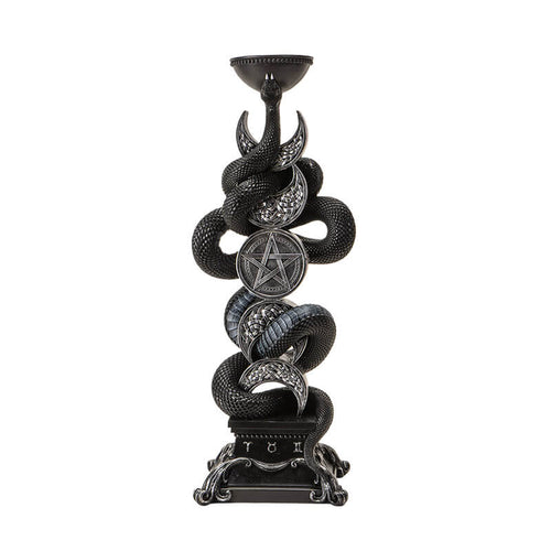 Triple Moon with Snake Candle Holder