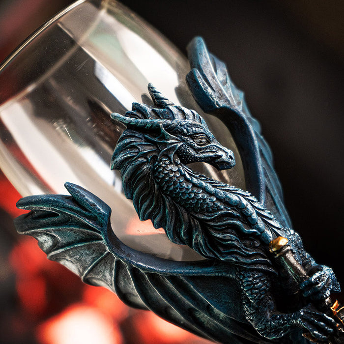 Closeup of blue dragon