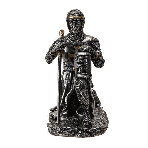 Kneeling Medieval Knight Figurine