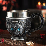 Black cat teacup