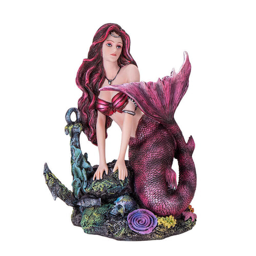 Pink Gothic Mermaid Figurine