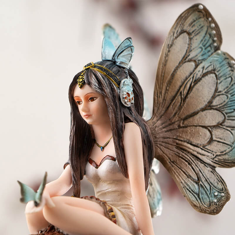 Butterfly Mushroom Fairy Figurine - Fantasy & Nature Gifts