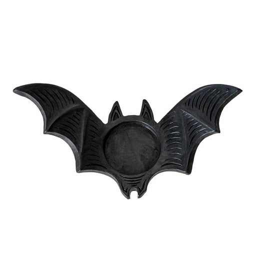Black vampire bat tealight candle holder