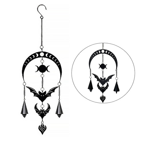 Evil-lution Moon Phase Bat Hanging Chime