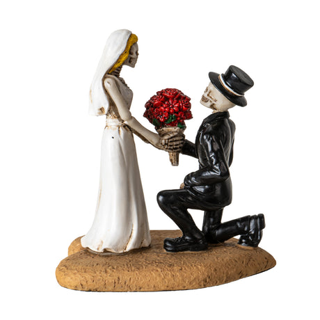 Love Never Dies Skeleton Wedding Figurine