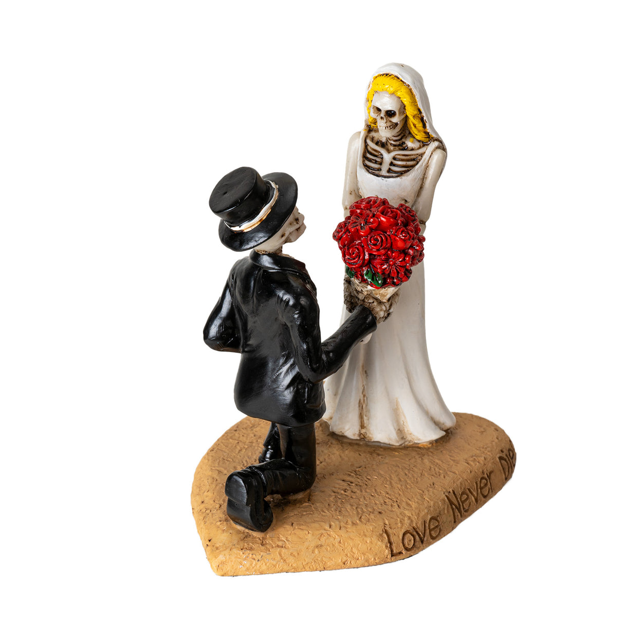 Love Never Dies Skeleton Wedding Figurine