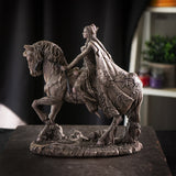 Figurine of goddess Rhiannon on a horse with elaborate decorations