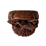 Faux wood figurine shown top down