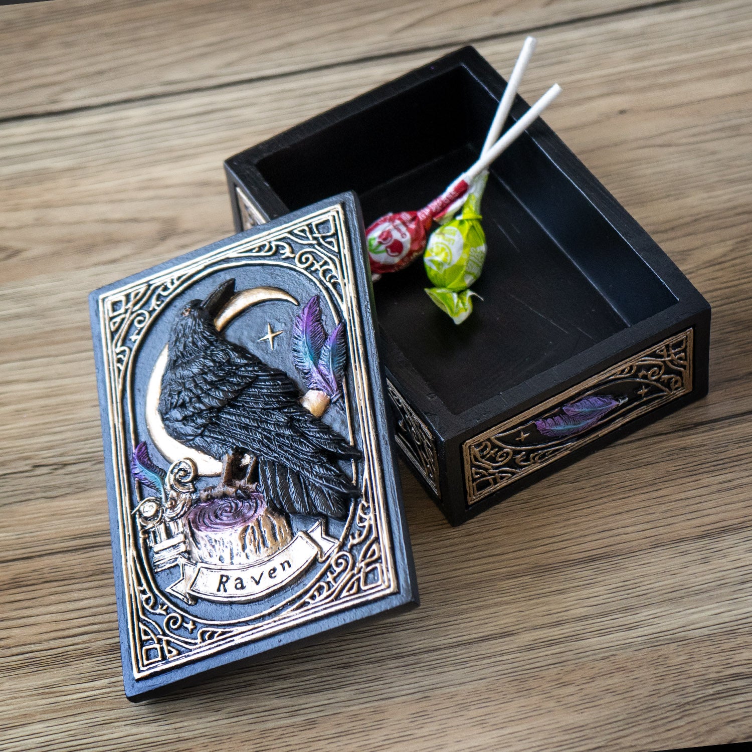 Raven Tarot Trinket Box - Fantasy Gifts & Collectibles - Home