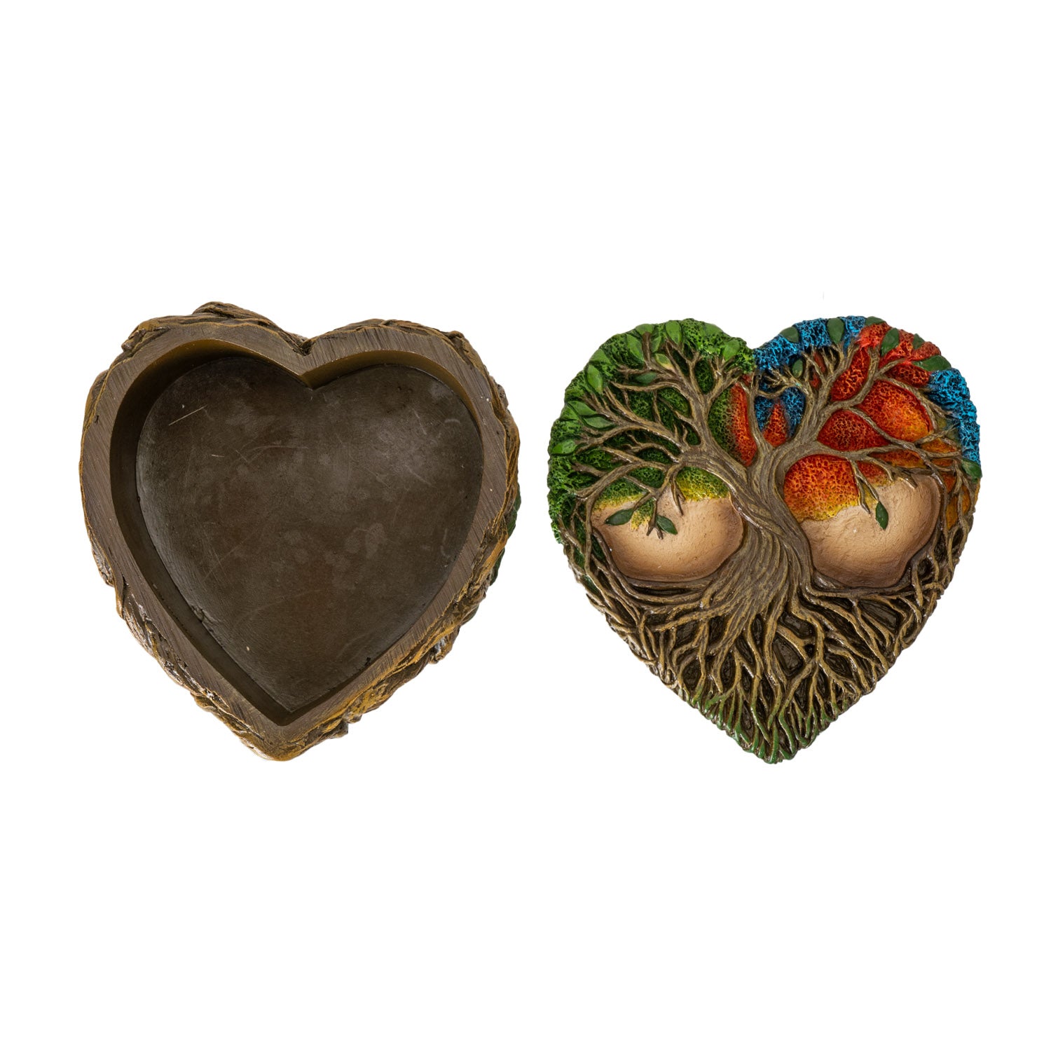 Rainbow Tree of Life Heart Trinket Box - Fantasy Gifts
