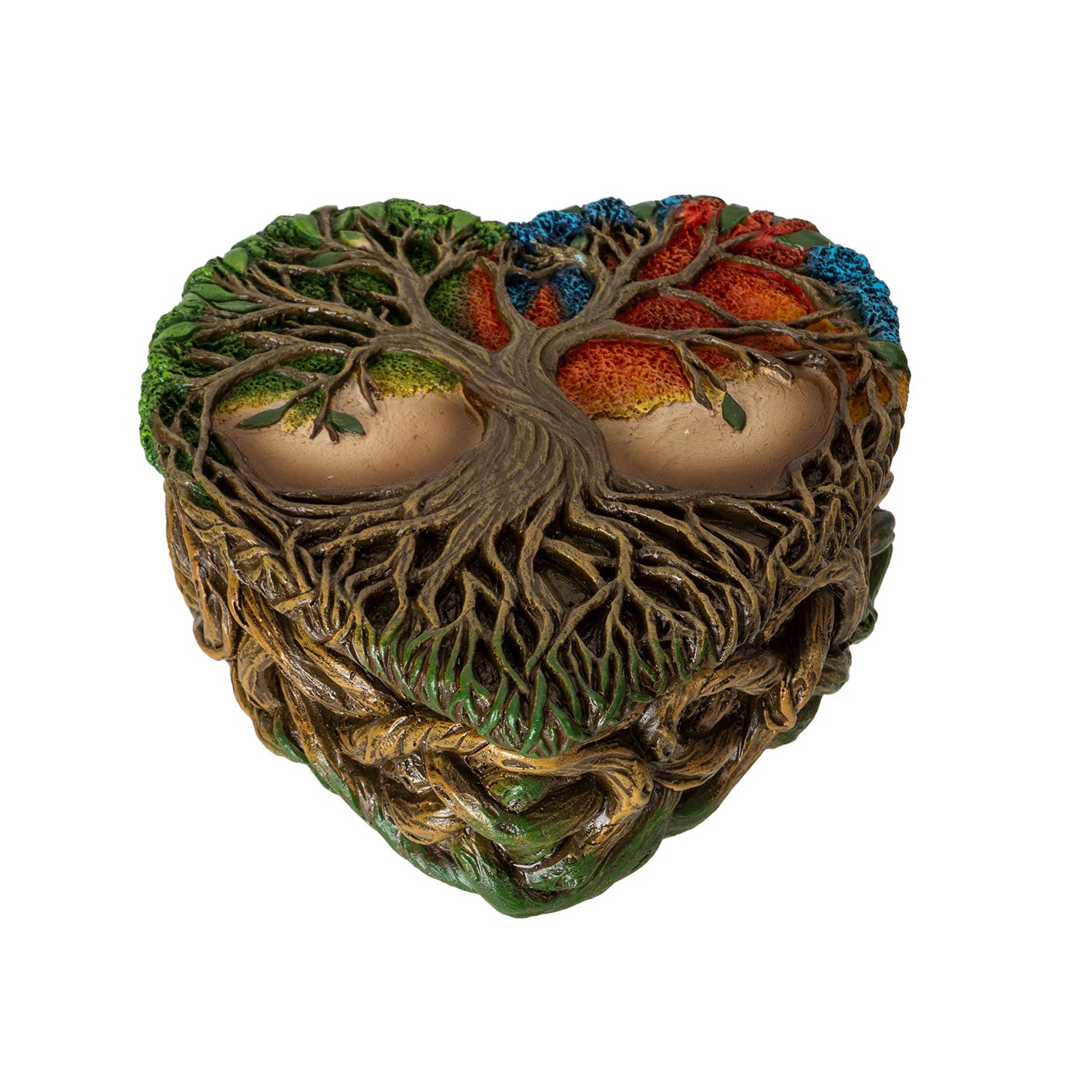 Rainbow Tree of Life Heart Trinket Box - Fantasy Gifts