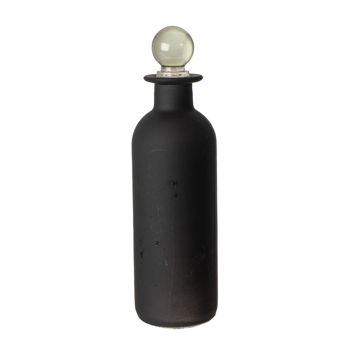 Black glass bottle with Vampires Blood label