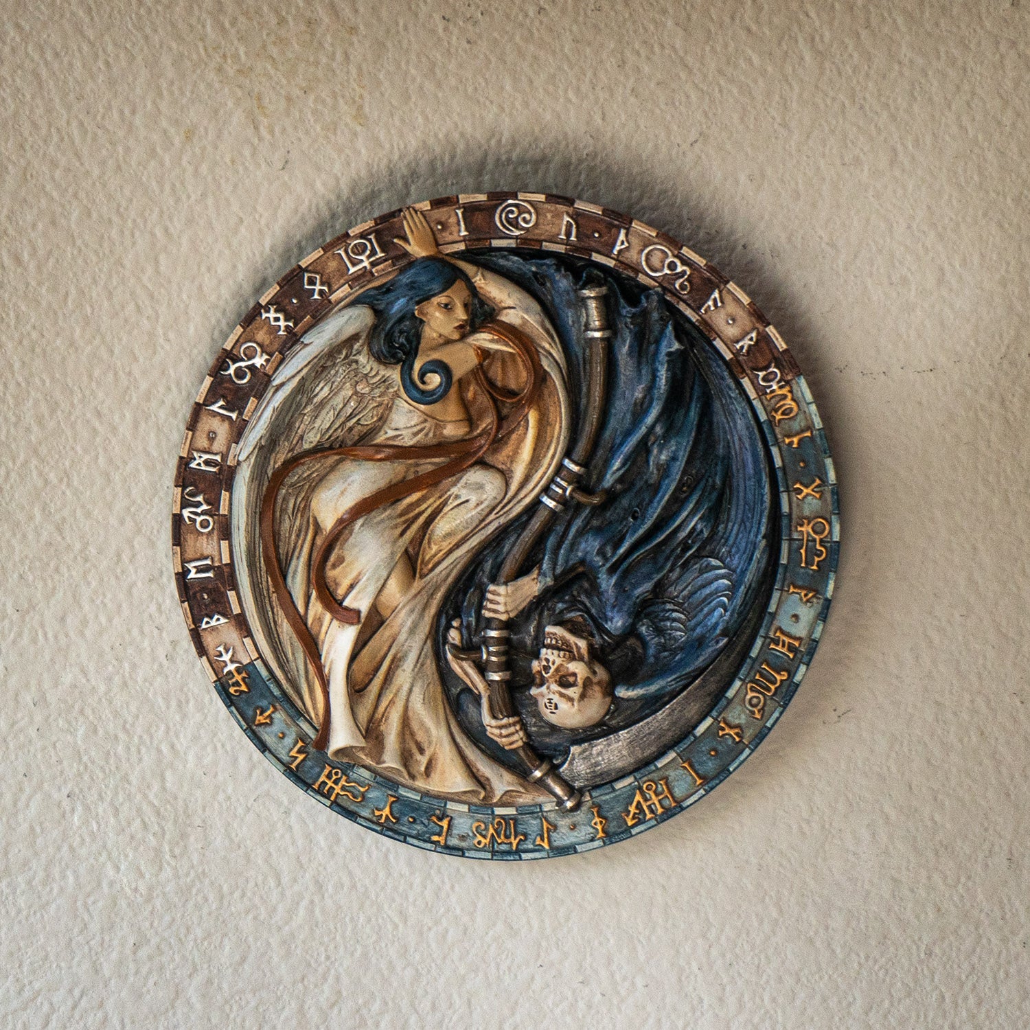Versus Doctrinus Wall Plaque - Angel - Grim Reaper - Skeleton
