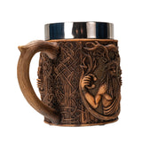 Decorative mug with a detailed design of Celtic nature got Cernunnos