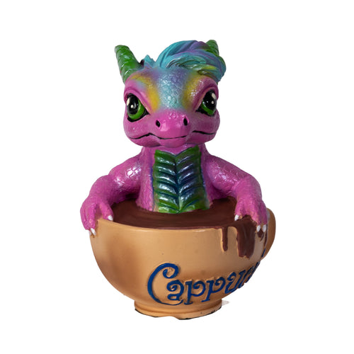 Cappuccino with Frankie the Dragon Figurine