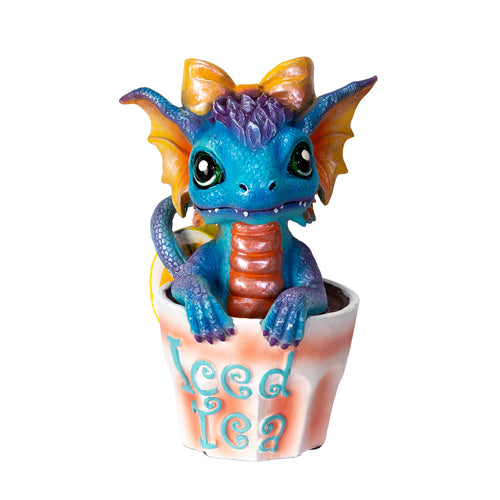 Iced Tea with Martha the Dragon Figurine