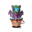 Colorful dragon figurine in a cup of Mocha