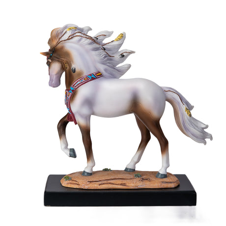 Horse figurine - brown and white pinto with southwestern accents