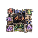 Decorative castle with dragon figurines, shown top down