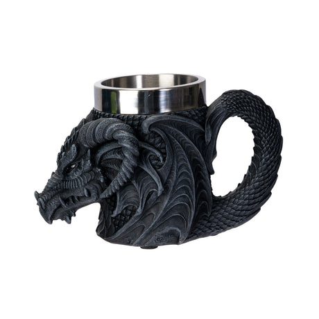 Dragon-shaped mug with a stainless steel interior